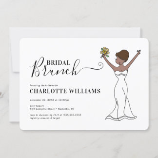 Invitation Brunch nuptial Avatar personnalisable| Cheveux cou