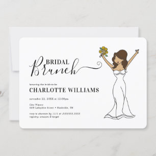 Invitation Brunch nuptial Avatar personnalisable  Cheveux lon