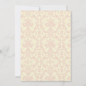 Invitation Brunch nuptial avec joli Rose Floral (Dos)