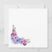 Invitation Brunch nuptial bleu et rose (Dos)