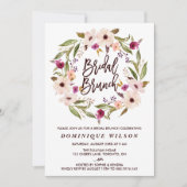 Invitation Brunch nuptial bohémien de fleurs Whimsical (Devant)