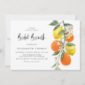 Invitation Brunch nuptial botanique d'orange et de citron (Devant)