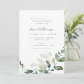Invitation Brunch nuptial botanique moderne Eucalyptus Boho (Debout devant)