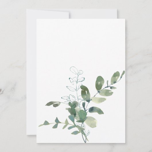 Invitation Brunch nuptial botanique moderne Eucalyptus Boho (Dos)
