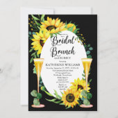 Invitation Brunch nuptial bulle tournesol Eucalyptus Floral (Devant)