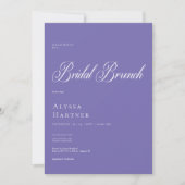 Invitation Brunch nuptial classique minimum violet et blanc (Devant)