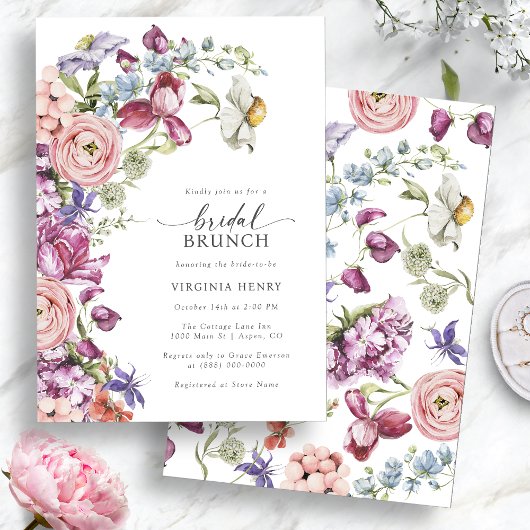Invitation Brunch nuptial coloré