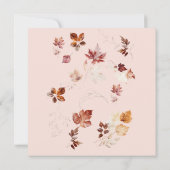 Invitation Brunch nuptial d'automne et douche mousseuse (Dos)