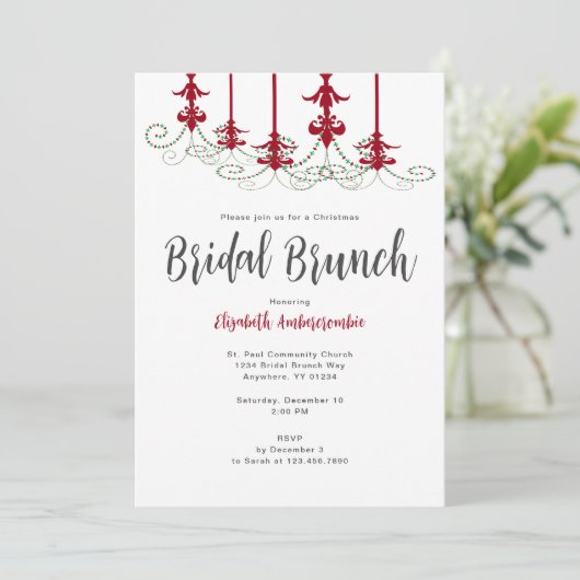 Invitation Brunch nuptial de Noël (Debout devant)