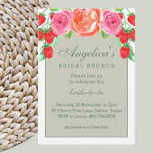 Invitation Brunch nuptial de pois vert et blanc Sage