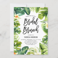 Brunch nuptial de verdure tropicale et Plumeria