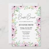Invitation Brunch nuptial des anémones florales roses (Devant)