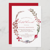 Invitation Brunch nuptial des baies d'hiver (Devant / Derrière)