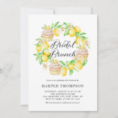 Invitation Brunch nuptial d'été de citron et citron (Devant)