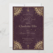 Invitation Brunch nuptial du soleil céleste et de la lune de  (Devant)