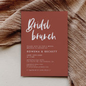 Invitation Brunch nuptial élégant en briques brûlées moderne