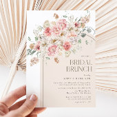 Invitation Brunch nuptial en arc floral blanc