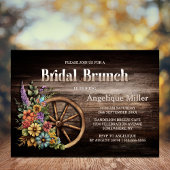 Invitation Brunch nuptial en bois rustique