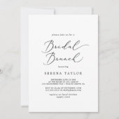 Invitation Brunch nuptial en calligraphie noire (Devant)