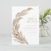 Invitation Brunch nuptial en herbe Pampas (Debout devant)