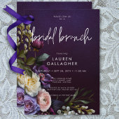 Invitation Brunch nuptial en mauve foncé et crème