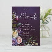 Invitation Brunch nuptial en mauve foncé et crème (Debout devant)