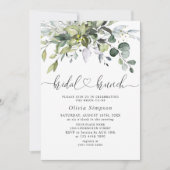 Invitation Brunch nuptial Eucalyptus tout simplement élégant (Devant)