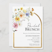 Invitation Brunch nuptial | Fête des mariées Boho Fleur sauva (Devant)