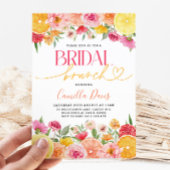 Invitation Brunch nuptial Fête des mariées Citrus Citron bril