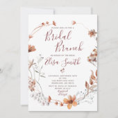 Invitation Brunch nuptial Fête des mariées d'automne Boho Fle (Devant)