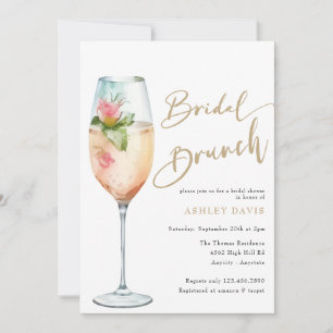 Invitation Brunch nuptial   Fête des mariées de bulles