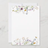 Invitation Brunch nuptial Fleur sauvage et abeille (Dos)