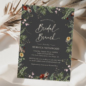 Invitation Brunch nuptial Fleur sauvage Grey Boho