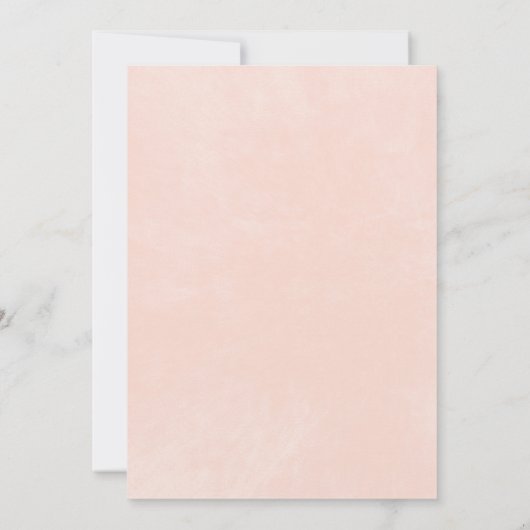 Invitation Brunch nuptial Fleur sauvage rustique rose délicat (Dos)