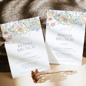 Invitation Brunch nuptial floral moderne | Fête des mariées B