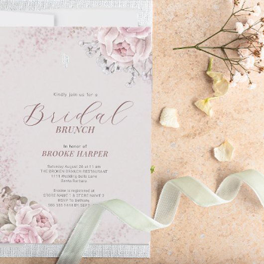 Invitation Brunch nuptial flou