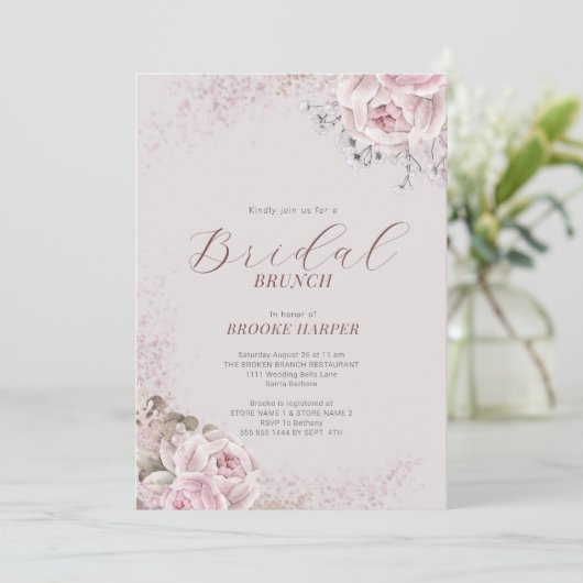 Invitation Brunch nuptial flou (Debout devant)