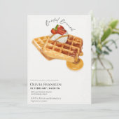 Invitation Brunch nuptial gaufre aquarelle (Debout devant)
