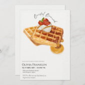Invitation Brunch nuptial gaufre aquarelle (Devant / Derrière)