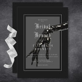 Invitation Brunch nuptial gothique noir foncé