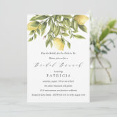 Invitation Brunch nuptial Mariage de citrons et de feuillage (Debout devant)