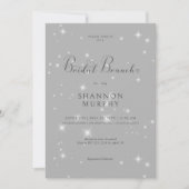 Invitation Brunch nuptial minimaliste gris moderne (Devant)
