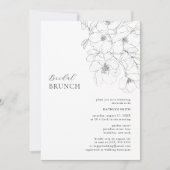 Invitation Brunch nuptial minimaliste noir et blanc (Devant)