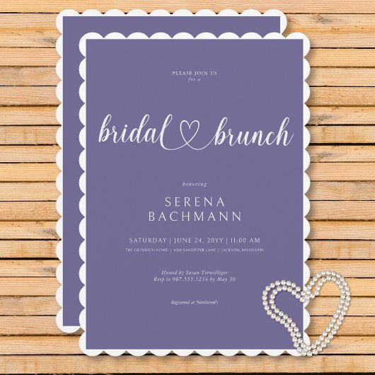Invitation Brunch nuptial minimaliste romantique moderne