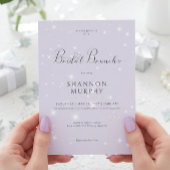 Invitation Brunch nuptial minimaliste violet moderne