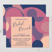 Invitation Brunch nuptial moderne avec cercles colorés (Devant / Derrière)