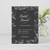 Invitation Brunch nuptial moderne en verre noir (Debout devant)