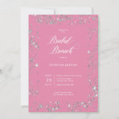 Invitation Brunch nuptial moderne en verre rose (Devant)