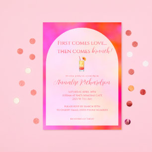 Invitation Brunch nuptial moderne, lumineux et coloré