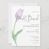 Invitation Brunch nuptial moderne violet Tulip solo (Devant)